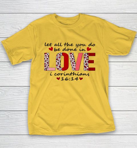 Leopard You Do Be Done In Love Christian Valentine Youth T-Shirt 4