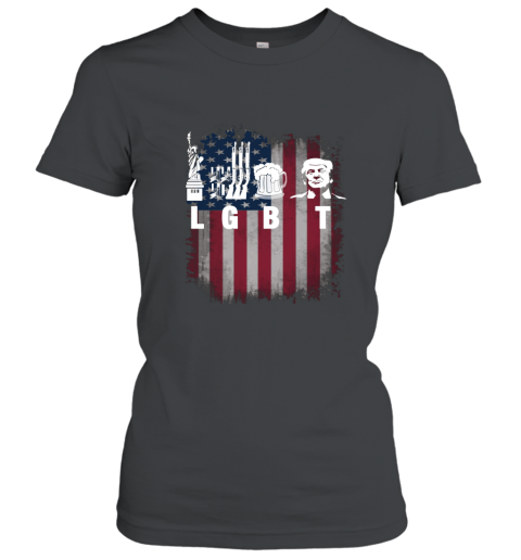 Funny lgbt trump shirt liberty guns beer Women T-Shirt