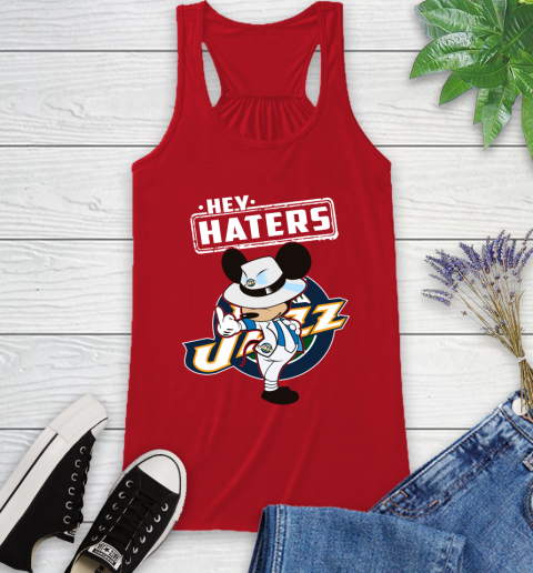 NBA Hey Haters Mickey Basketball Sports Utah Jazz Racerback Tank 5