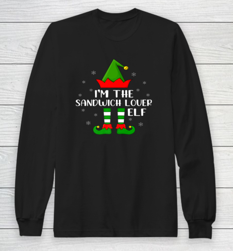 Matching Family Funny I'm The Sandwich Lover Elf Christmas Long Sleeve T-Shirt