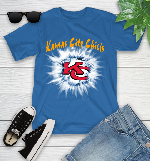 Kansas City Chiefs NFL Football Adoring Fan Rip Sports Youth T-Shirt 12