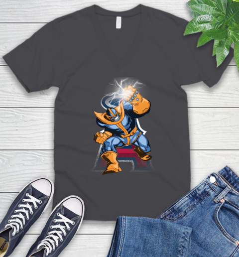 Los Angeles Angels MLB Baseball Thanos Avengers Infinity War Marvel V-Neck T-Shirt 4