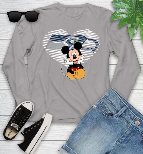 NFL Seattle Seahawks The Heart Mickey Mouse Disney Football T Shirt_000 Youth Long Sleeve 5