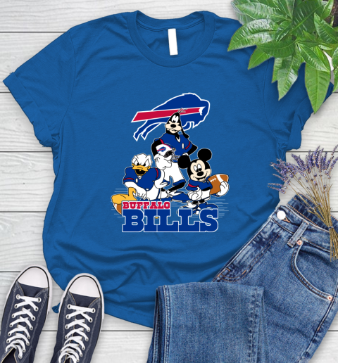 NFL Buffalo Bills Mickey Mouse Donald Duck Goofy Football Shirt Women's T-Shirt 12