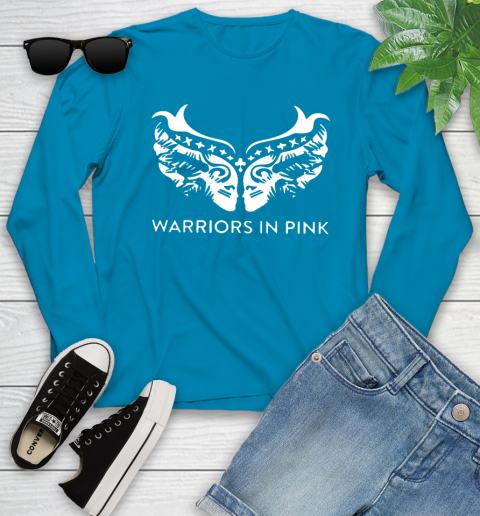 Ford cares warriors in pink shirt Youth Long Sleeve 8