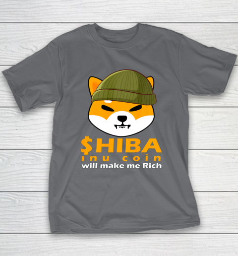 Shiba Will Make Me Rich Vintage Shiba Inu Coin Shiba Army Youth T-Shirt 6