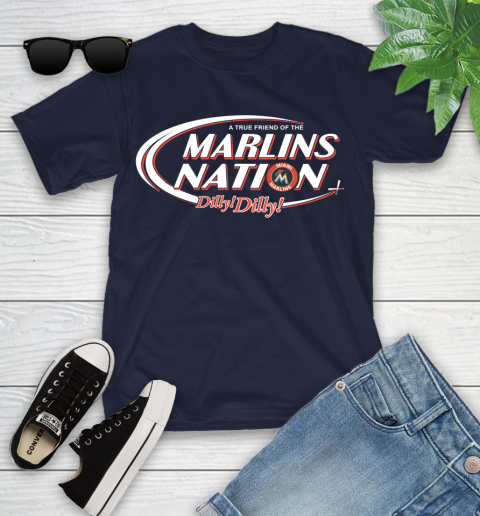 MLB A True Friend Of The Miami Marlins Dilly Dilly Baseball Sports Youth T-Shirt 2