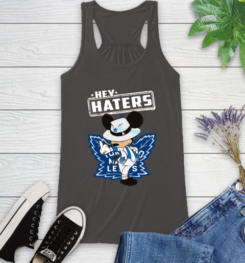 NHL Hey Haters Mickey Hockey Sports Toronto Maple Leafs Racerback Tank 11