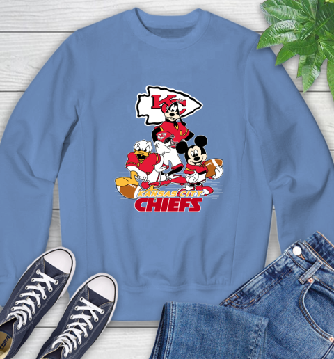 NFL Kansas City Chiefs Mickey Mouse Donald Duck Goofy Football Shirt Sweatshirt 11