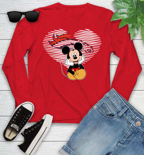 NFL Denver Broncos The Heart Mickey Mouse Disney Football T Shirt_000 Youth Long Sleeve 11