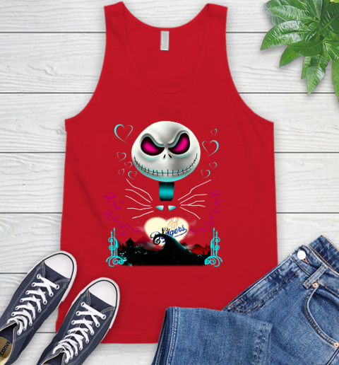 MLB Los Angeles Dodgers Jack Skellington Sally The Nightmare Before Christmas Baseball Tank Top 5