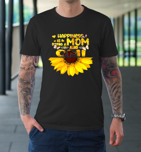 Happiness Is Being A Mom And Omi Sunflower Mothers Day T-Shirt