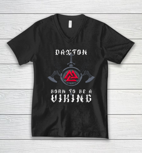 Daxton Born To Be A Viking Personalized V-Neck T-Shirt
