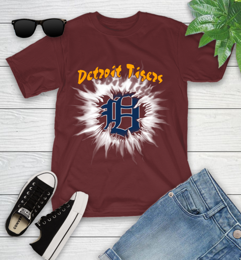 Detroit Tigers MLB Baseball Adoring Fan Rip Sports Youth T-Shirt 14
