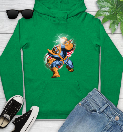 Detroit Red Wings NHL Hockey Thanos Avengers Infinity War Marvel Youth Hoodie 9