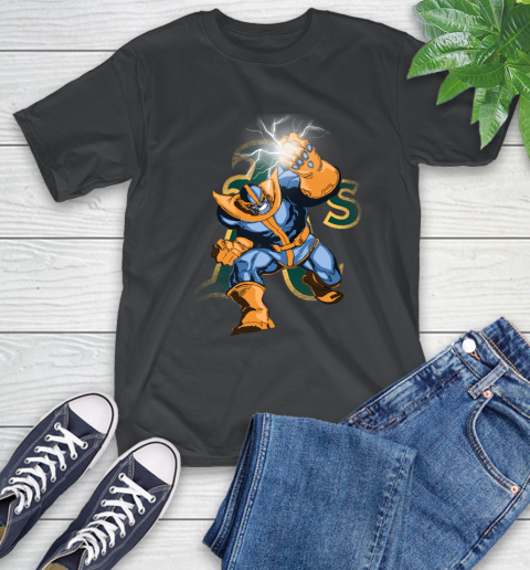 Oakland Athletics MLB Baseball Thanos Avengers Infinity War Marvel T-Shirt