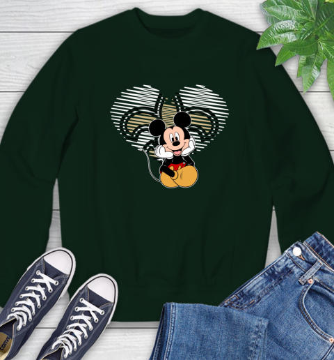NFL New Orleans Saints The Heart Mickey Mouse Disney Football T Shirt_000 Sweatshirt 12