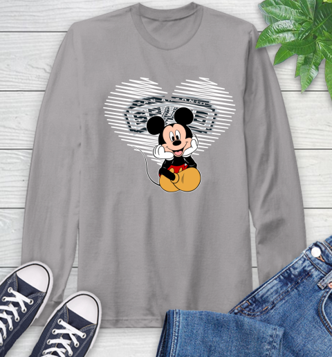 NBA San Antonio Spurs The Heart Mickey Mouse Disney Basketball Long Sleeve T-Shirt 6