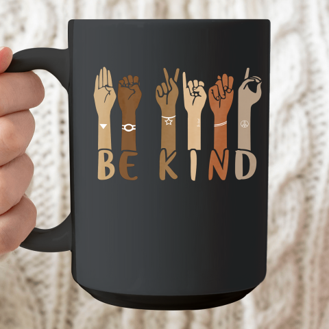 Be Kind Sign Language Hand Talking Teachers Interpreter ASL Ceramic Mug 15oz