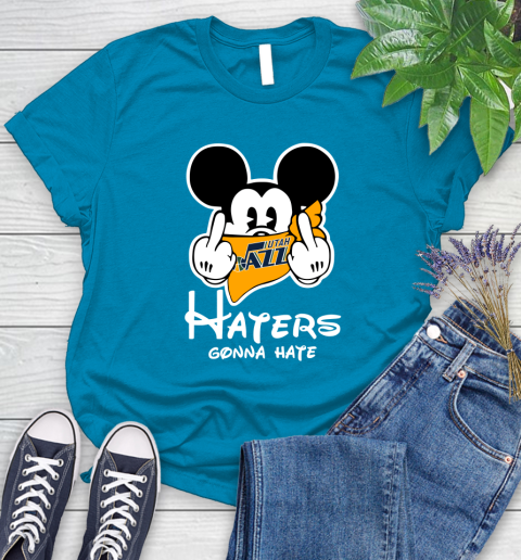 NBA Utah Jazz Haters Gonna Hate Mickey Mouse Disney Basketball T Shirt Women's T-Shirt 10