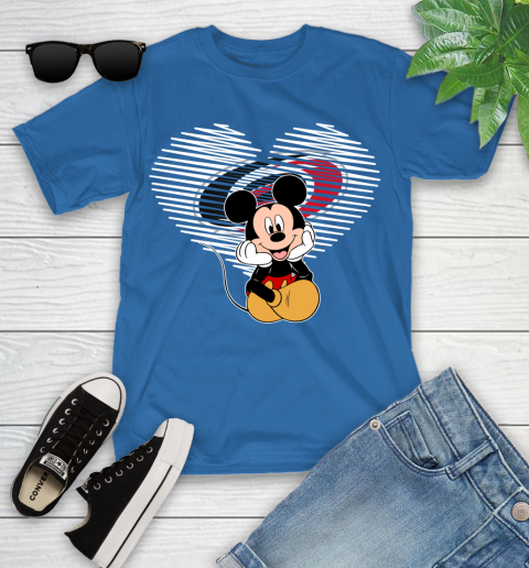 NHL Carolina Hurricanes The Heart Mickey Mouse Disney Hockey Youth T-Shirt 12