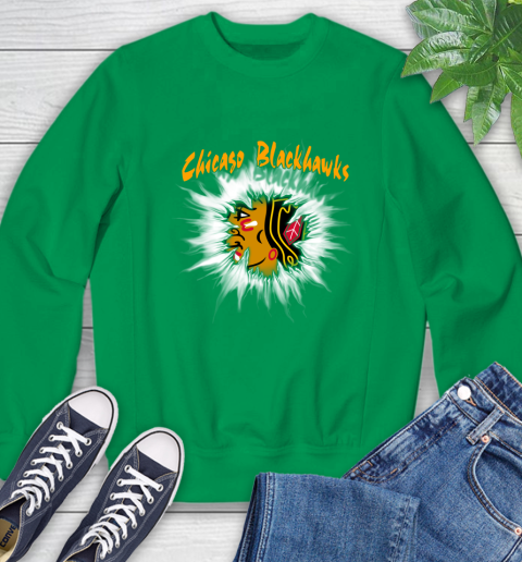 Chicago Blackhawks NHL Hockey Adoring Fan Rip Sports Sweatshirt 7