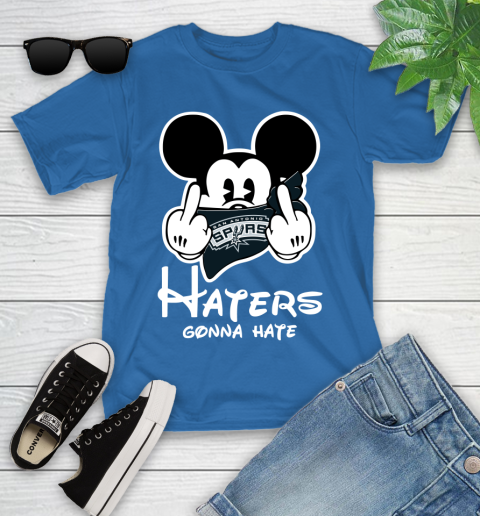 NBA San Antonio Spurs Haters Gonna Hate Mickey Mouse Disney Basketball T Shirt Youth T-Shirt 12