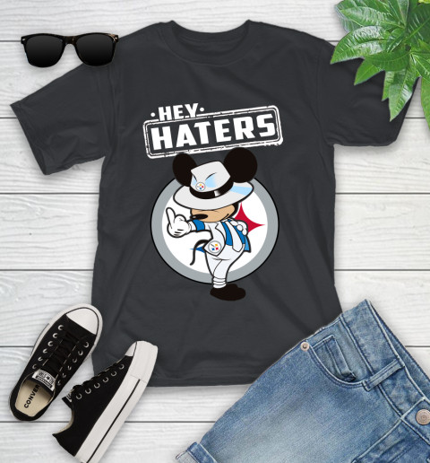 NFL Hey Haters Mickey Football Sports Pittsburgh Steelers Youth T-Shirt