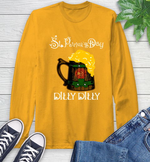 NBA Atlanta Hawks St Patrick's Day Dilly Dilly Beer Basketball Sports Long Sleeve T-Shirt 2