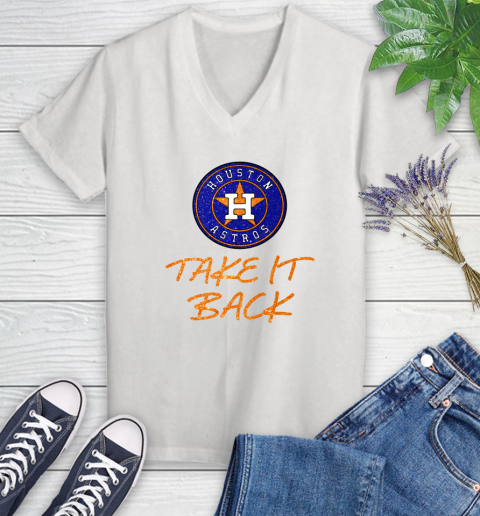 Astros Take It Back Women's V-Neck T-Shirt