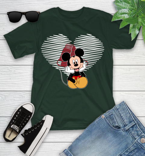 MLB Boston Red Sox The Heart Mickey Mouse Disney Baseball T Shirt_000 Youth T-Shirt 5