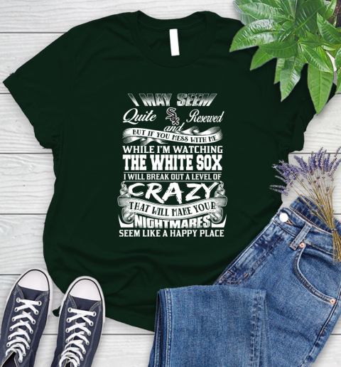 Chicago White MLB Baseball Don't Mess With Me While I'm Watching My Team Sox Women's T-Shirt 6