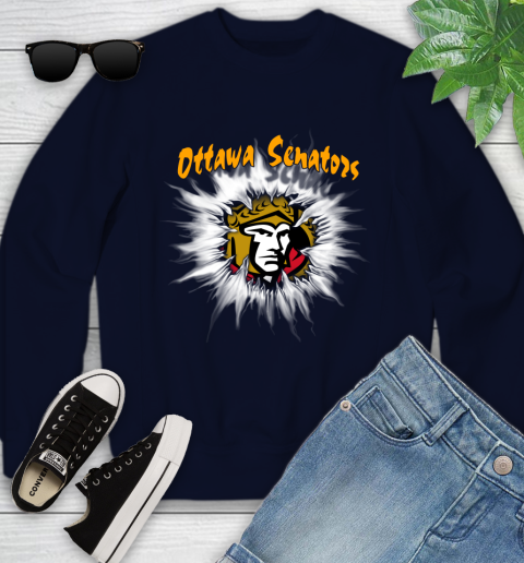 Ottawa Senators NHL Hockey Adoring Fan Rip Sports Youth Sweatshirt 2