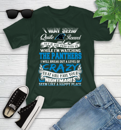 Carolina Panthers NFL Football Don't Mess With Me While I'm Watching My Team Youth T-Shirt 5