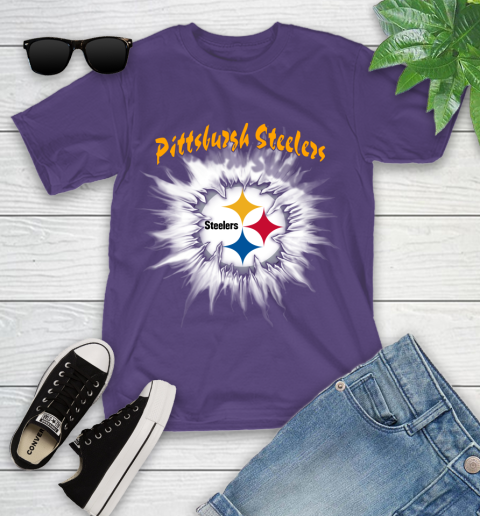 Pittsburgh Steelers NFL Football Adoring Fan Rip Sports Youth T-Shirt 3