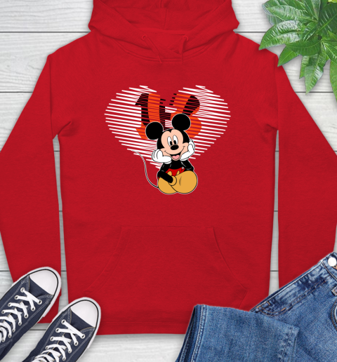 NFL Cincinnati Bengals The Heart Mickey Mouse Disney Football T Shirt_000 Hoodie 10