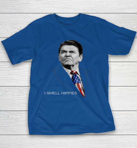 I Smell Hippies Ronald Reagan Conservative Youth T-Shirt 6