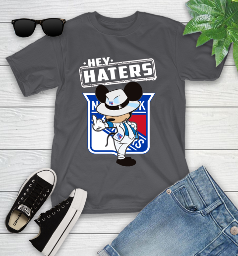 NHL Hey Haters Mickey Hockey Sports New York Rangers Youth T-Shirt 6