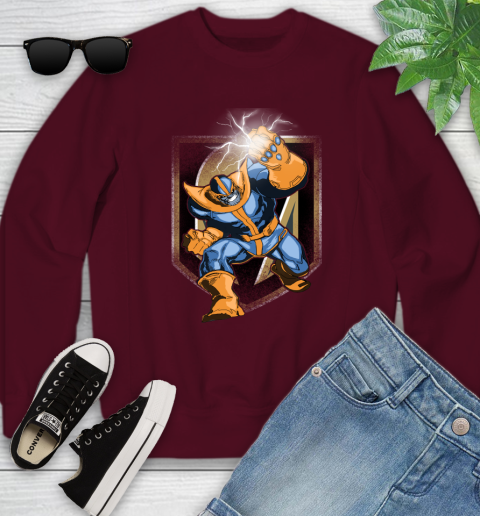 Vegas Golden Knights NHL Hockey Thanos Avengers Infinity War Marvel Youth Sweatshirt Tee For Sports