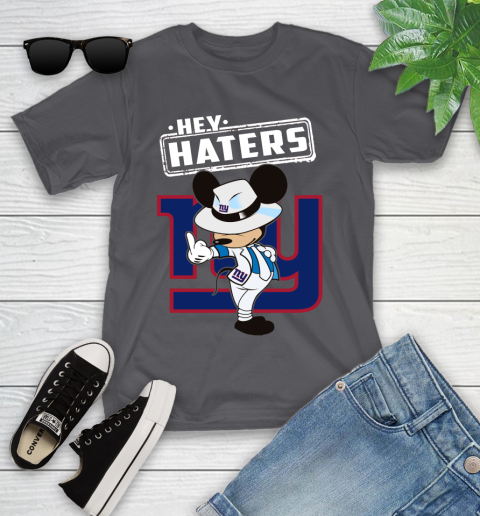 NFL Hey Haters Mickey Football Sports New York Giants Youth T-Shirt 6
