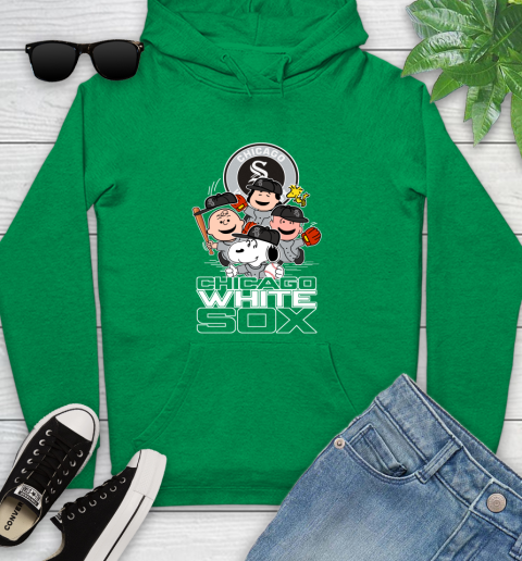 MLB Chicago White Sox Snoopy Charlie Brown Woodstock The Peanuts Movie Baseball T Shirt_000 Youth Hoodie 9