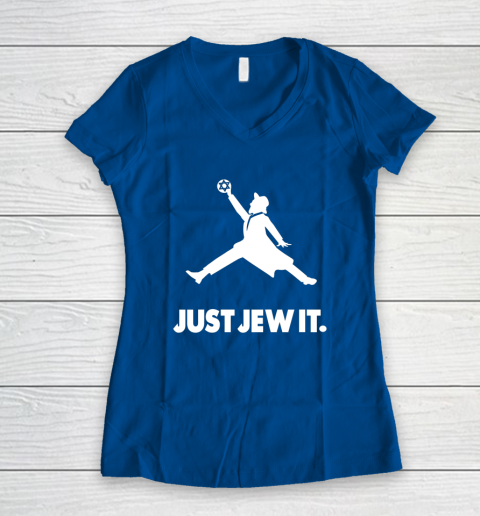 Just Jew It Jewish Women's V-Neck T-Shirt 5