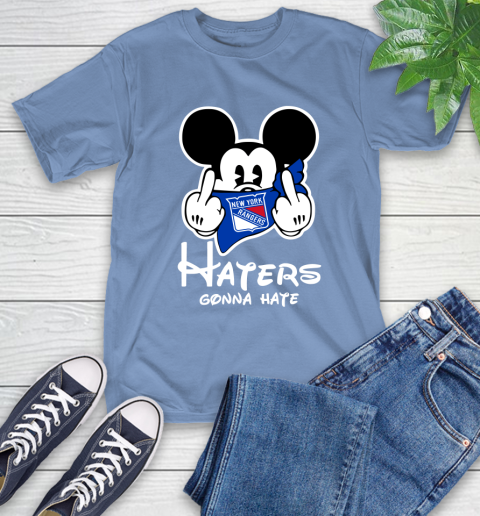 NHL New York Rangers Haters Gonna Hate Mickey Mouse Disney Hockey T Shirt T-Shirt 12