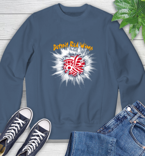Detroit Red Wings NHL Hockey Adoring Fan Rip Sports Sweatshirt 8