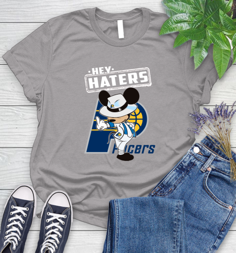 NBA Hey Haters Mickey Basketball Sports Indiana Pacers Women's T-Shirt 5