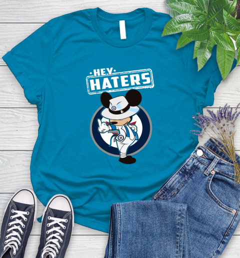 NHL Hey Haters Mickey Hockey Sports Winnipeg Jets Women's T-Shirt 10