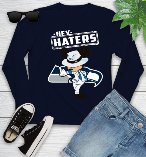 NFL Hey Haters Mickey Football Sports Seattle Seahawks Youth Long Sleeve 2