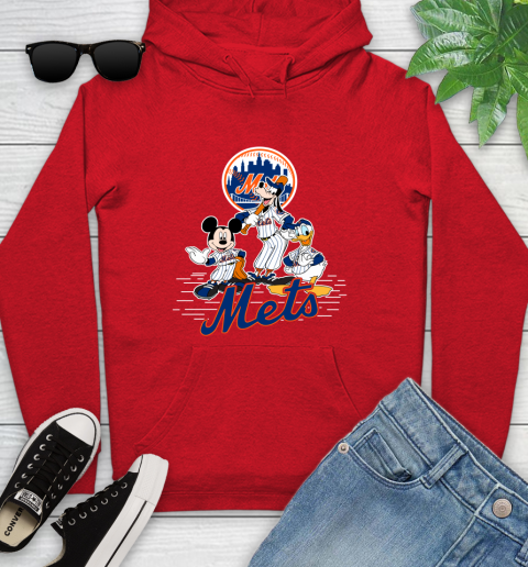 MLB New York Mets Mickey Mouse Donald Duck Goofy Baseball T Shirt Youth Hoodie 12