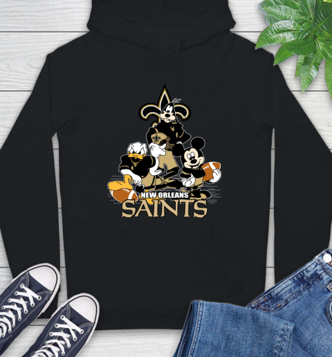 NFL New Orleans Saints Mickey Mouse Donald Duck Goofy Football Shirt Hoodie