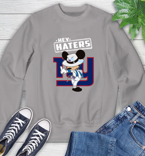 NFL Hey Haters Mickey Football Sports New York Giants Sweatshirt 5
